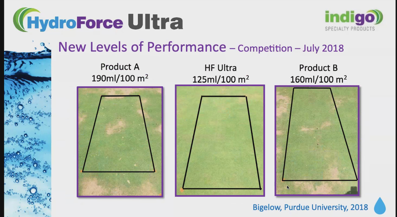 Hydroforce Ulta soil wetting agent deals with soil dry patch
